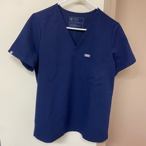 Figs Catarina Medium Scrub Top - Navy Blue